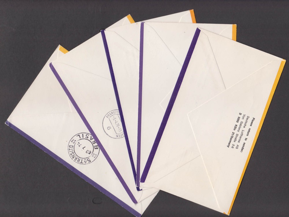 SELECTED LUFTHANSA AIRLINES FIRST FLIGHT COVER FROM DIFFERENT COUNTRIES - 10nos
