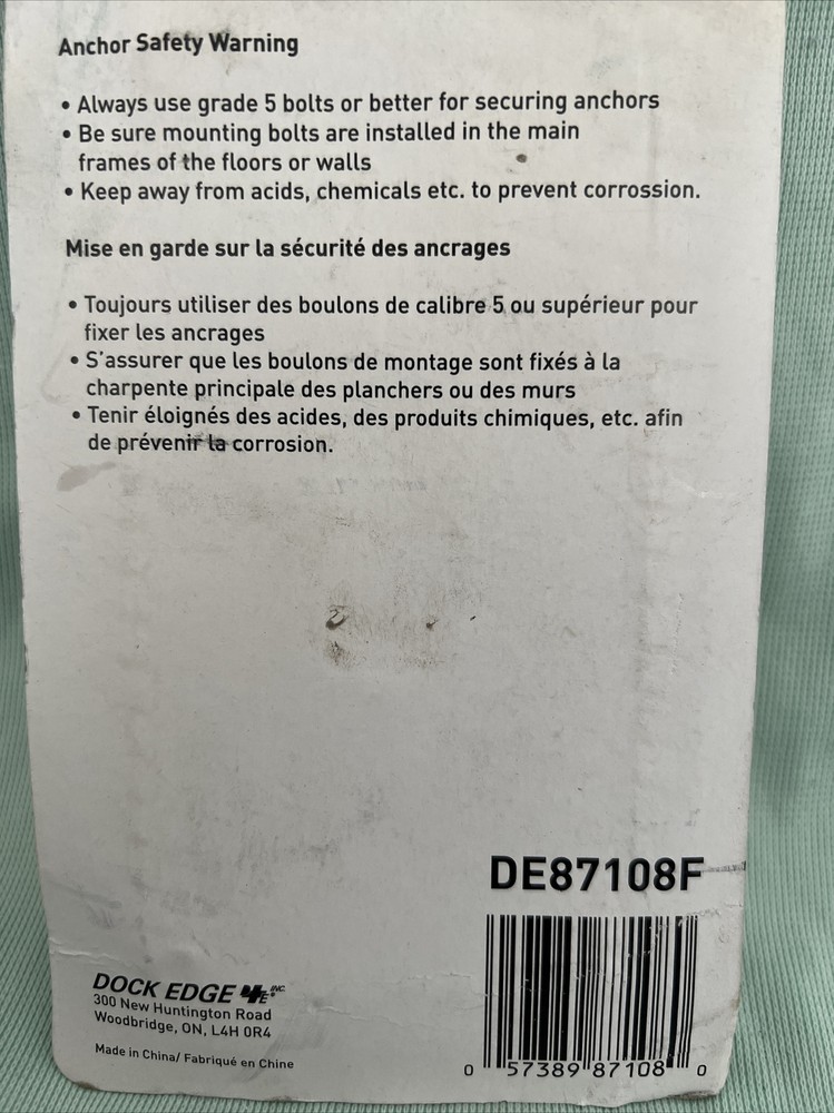 Dock Edge DE87108F Mooring Ring White NEW