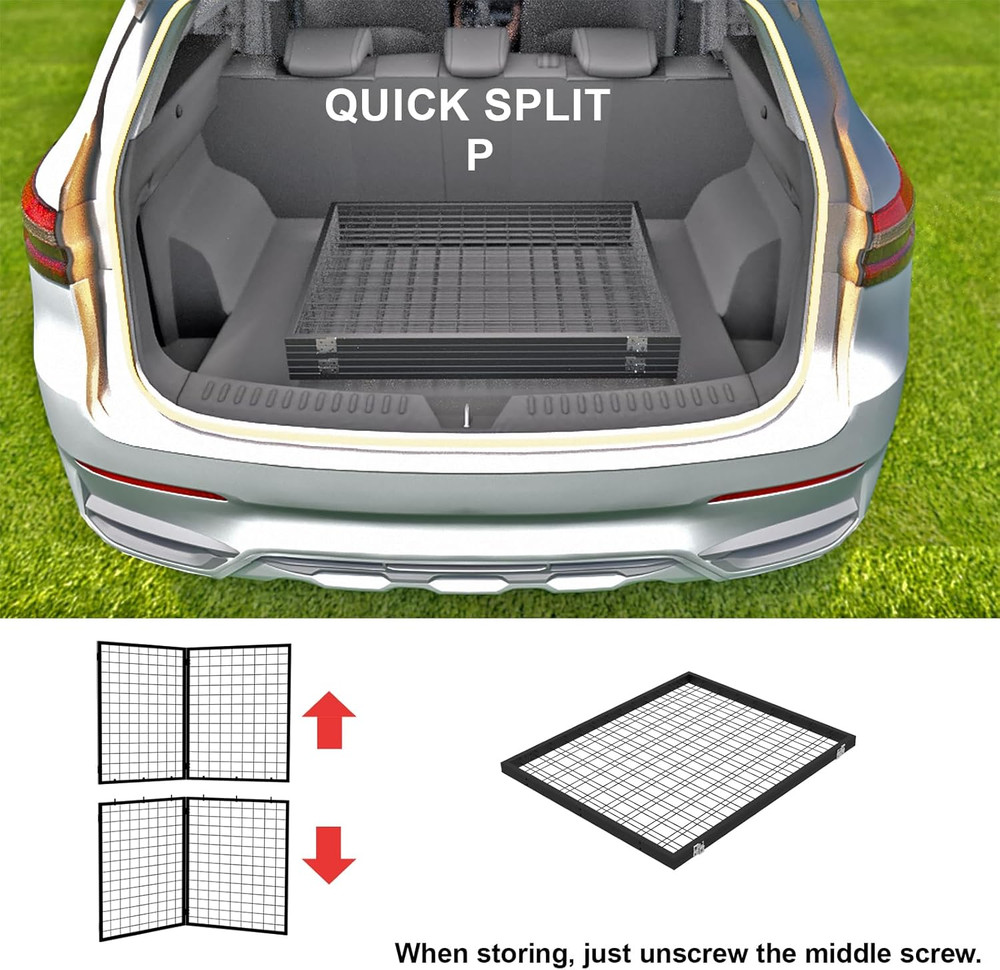 Foldable Grid Wall Panel Set - Heavy Duty Display Rack for Retail & Events