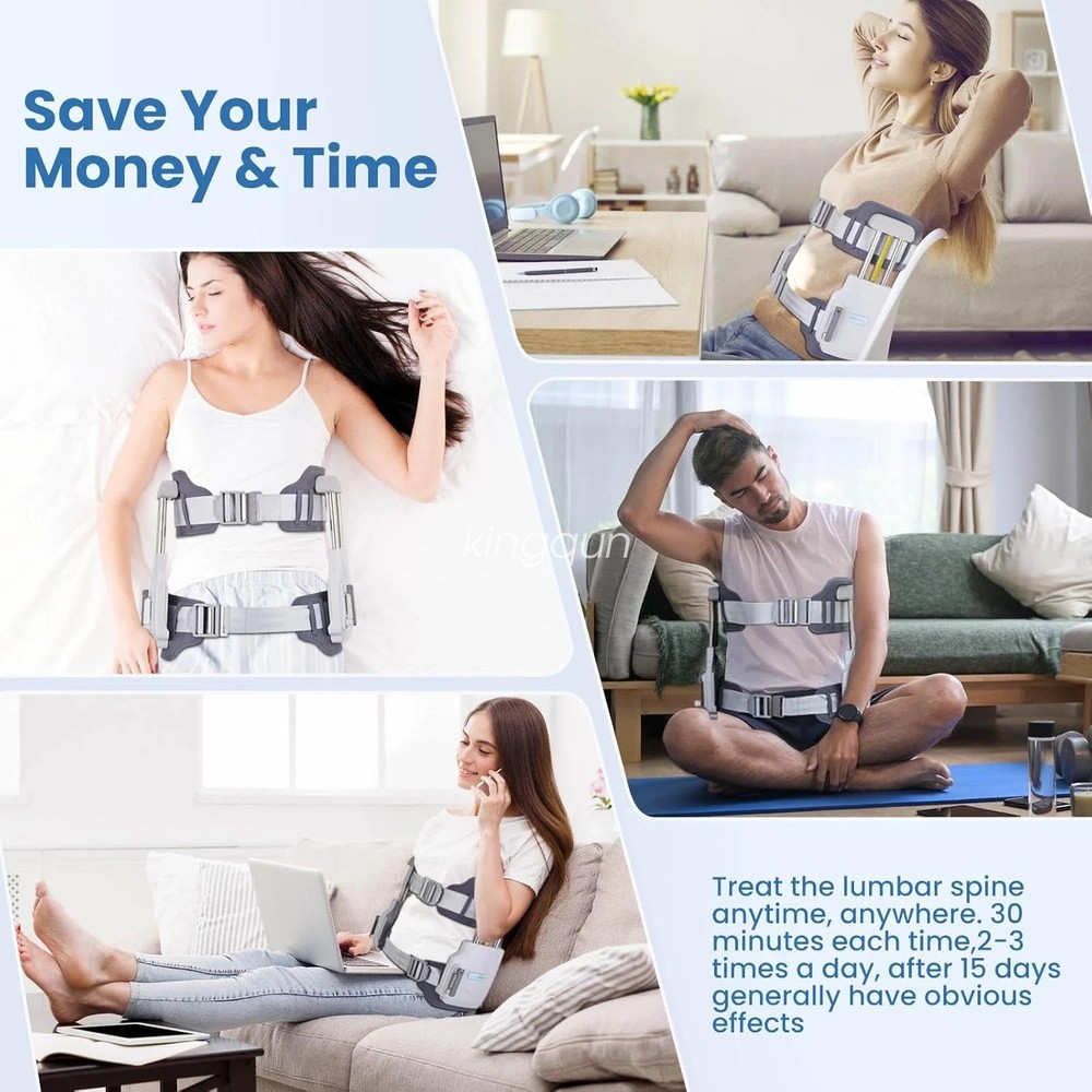 Spinal Decompression Lumbar Traction Belt Adjustable Back Brace for Lower Pain