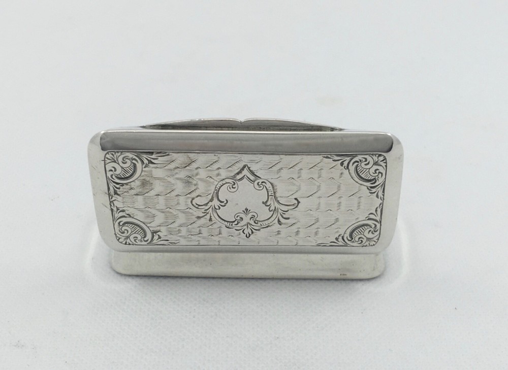 Antique Portuguese Solid Silver Snuff Box, Circa 1880, 62 grams