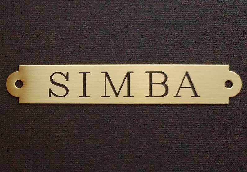 HALTER PLATE XLARGE THICK .050" Solid Brass Custom Engraved Horse ID Name Tag