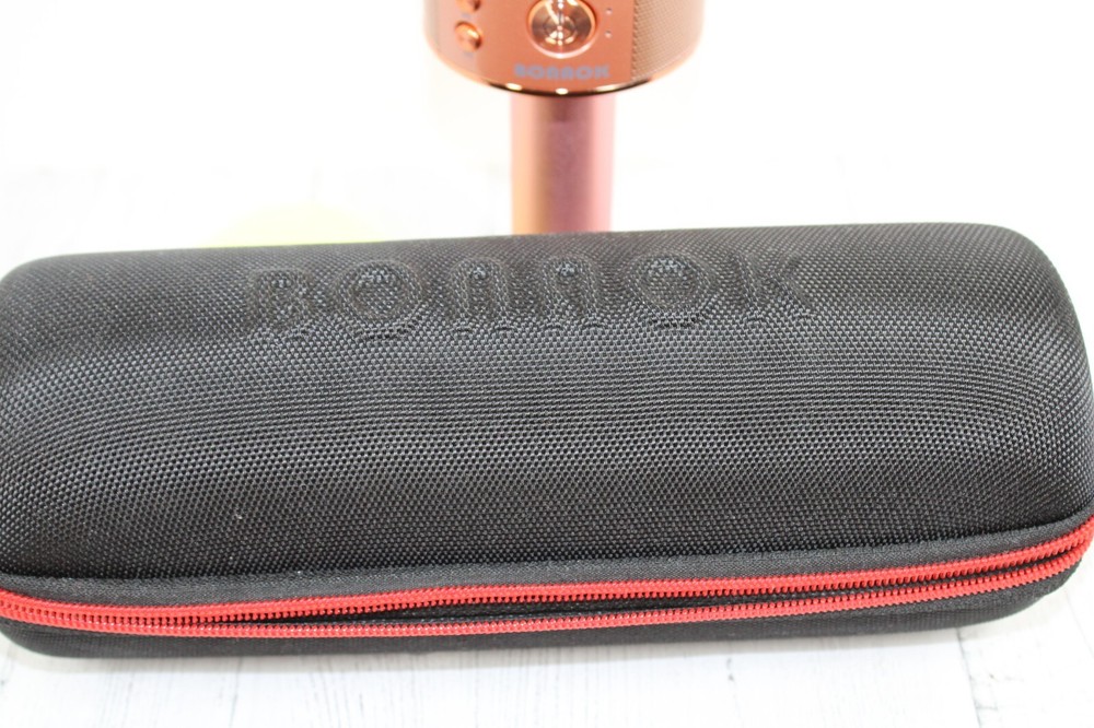 Bonaok Pink Karaoke Portable Wireless Microphone Needs Batteries