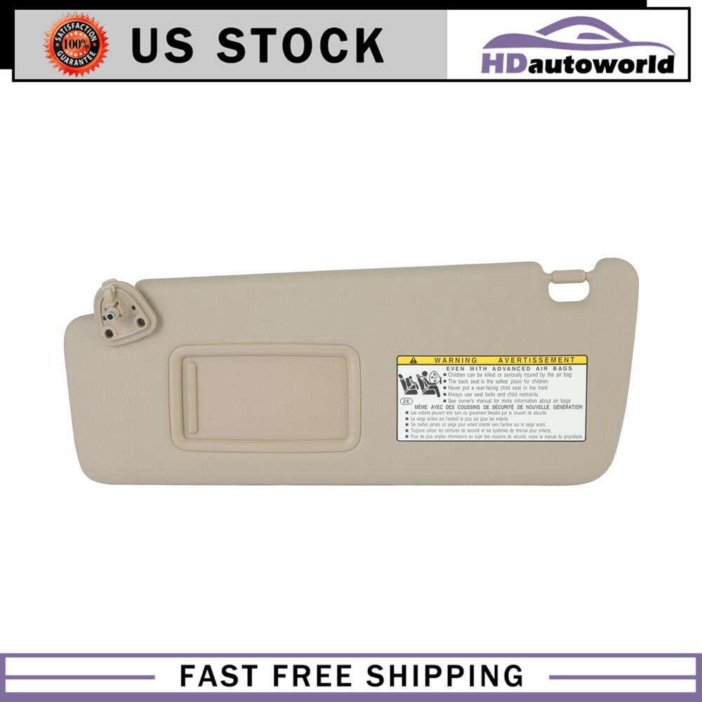 For 2004-2007 Toyota Highlander Tan Left Driver Side Sun Visor