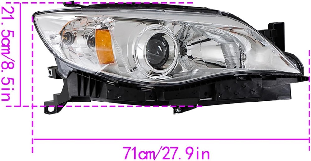 2 Packs Headlight Driver and Passenger Side Replacement for 2008-2011 Impreza