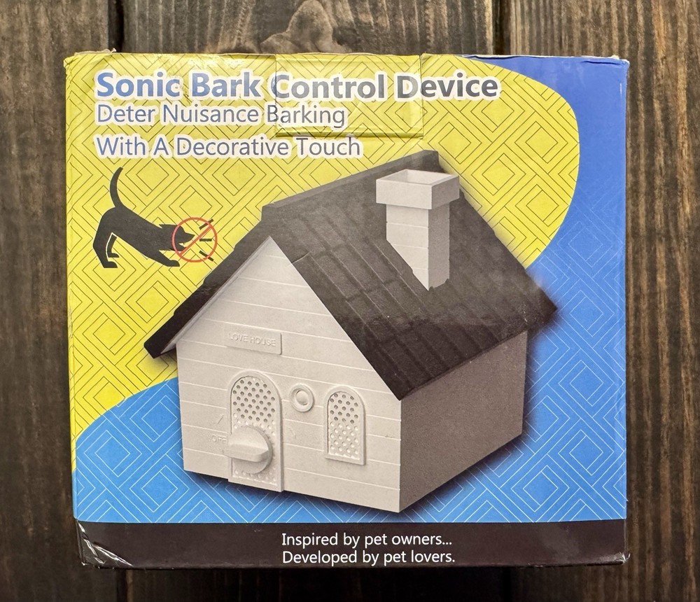 Sonic Bark Control Device 50ft Range, 4 Levels, Deter Nuisance Barking