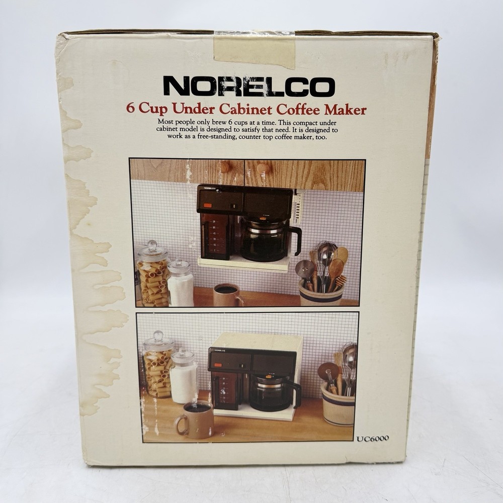 Norelco 6 Cup Under Cabinet Coffee Maker UC6000 New