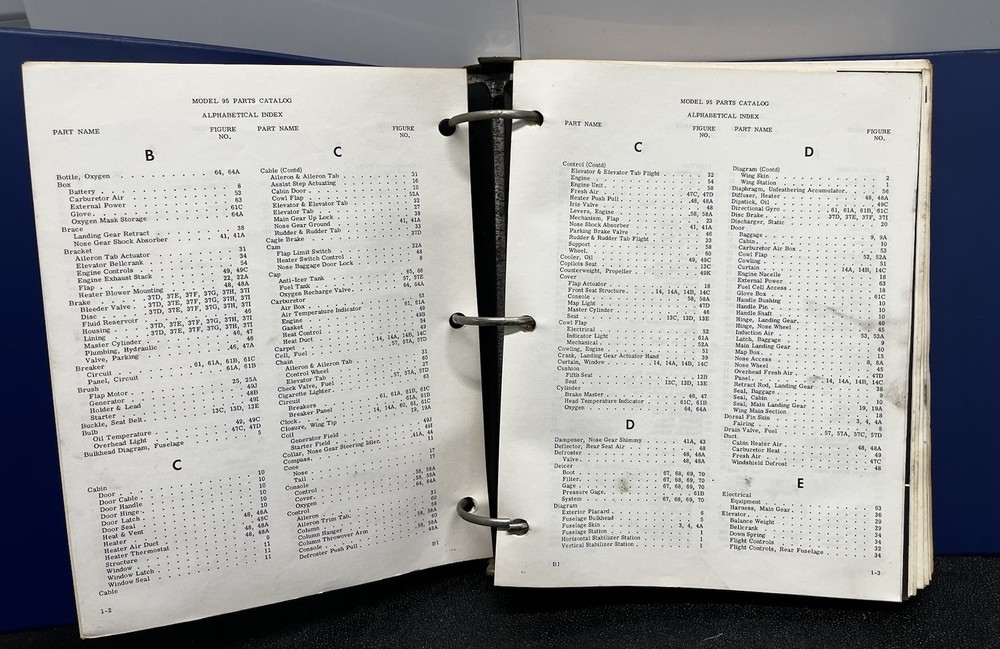 Beechcraft 95 Parts Catalog Original Heavy