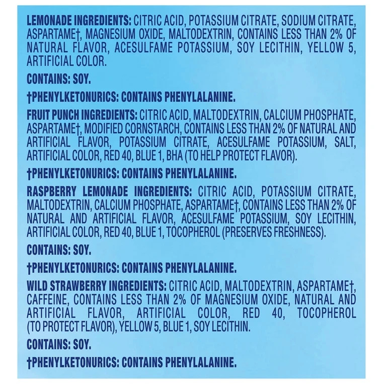 Crystal Light Variety Pack Drink Mix Packets 60 pk.