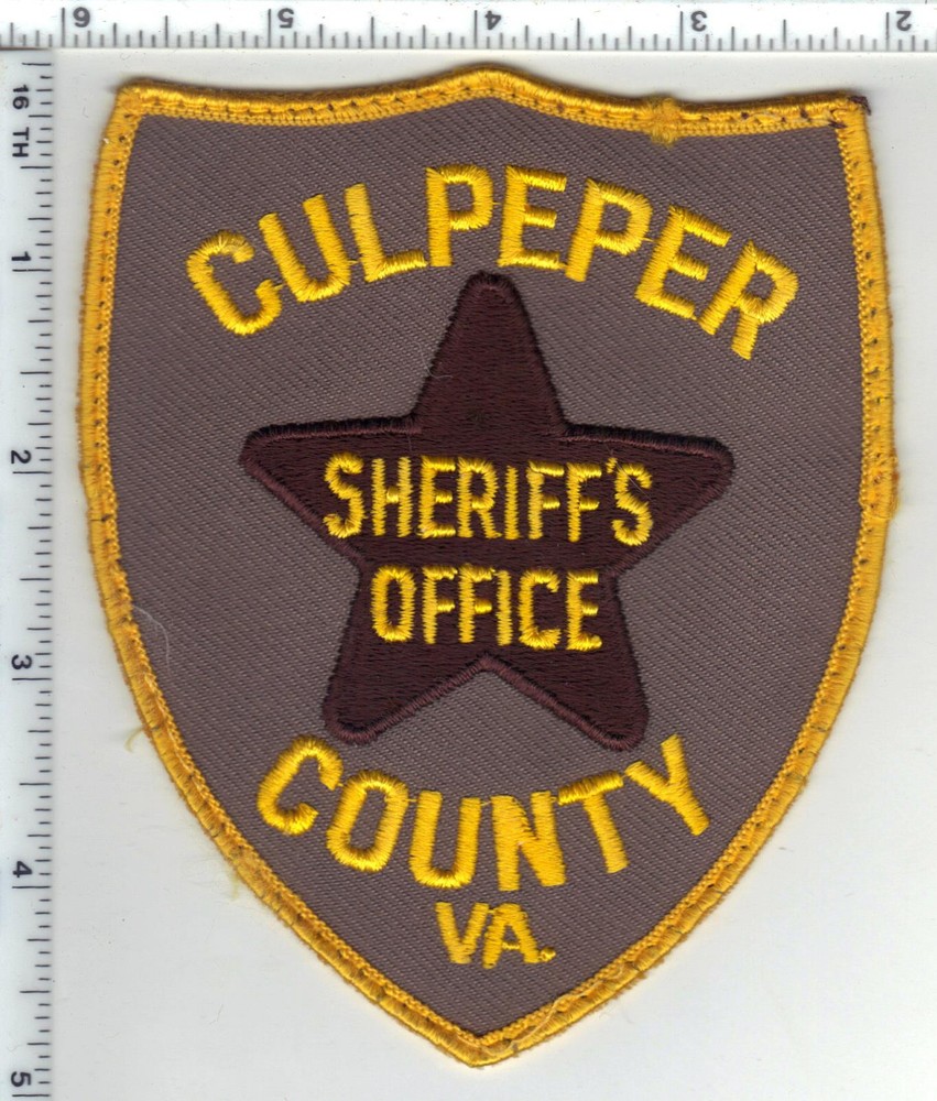 Culpeper County Sheriff (Virginia) Uniform Take-Off Shoulder Patch Early 1980's