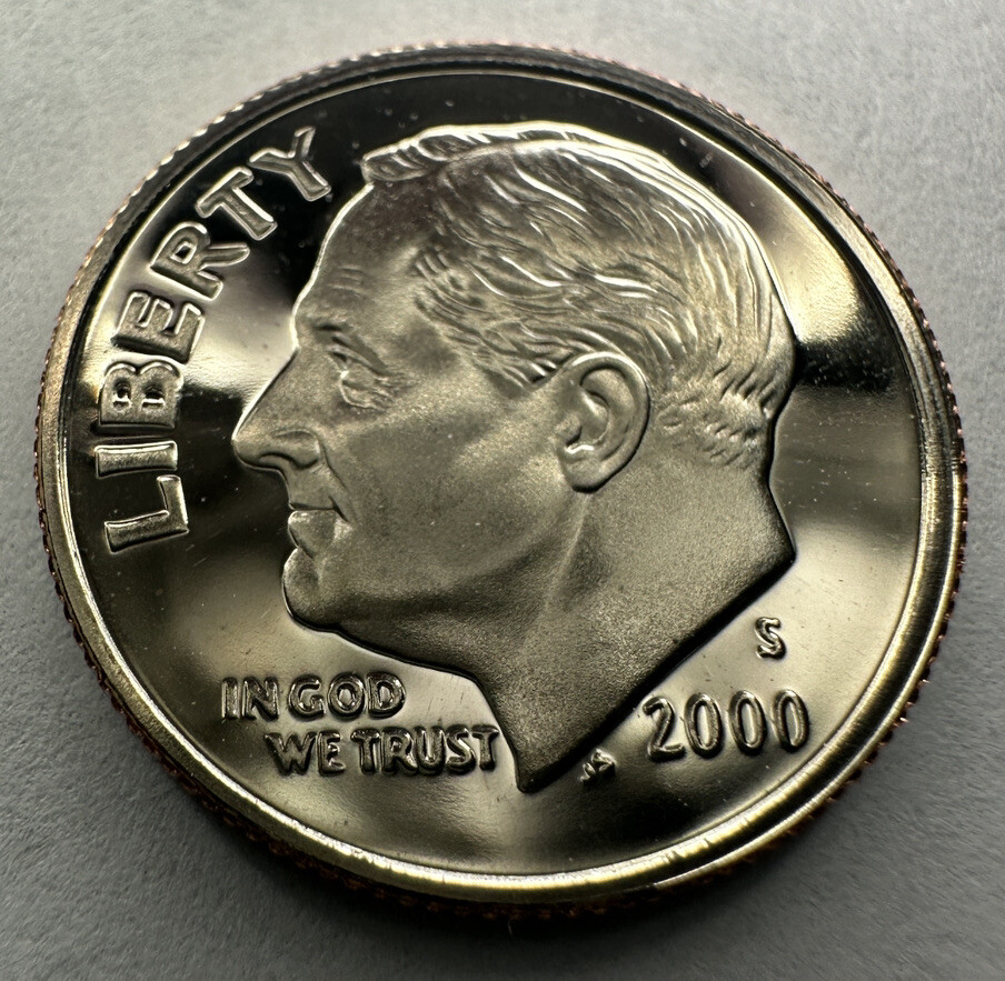 2000-S Roosevelt Dime PROOF 10cent Coin from US Mint Proof Set