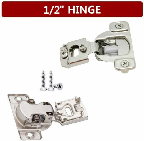 20 Pack 1/2" Overlay Soft Close Face Frame 105° Compact Cabinet Hinges Handware