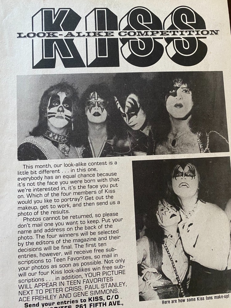 Kiss, Full Page Vintage Clipping