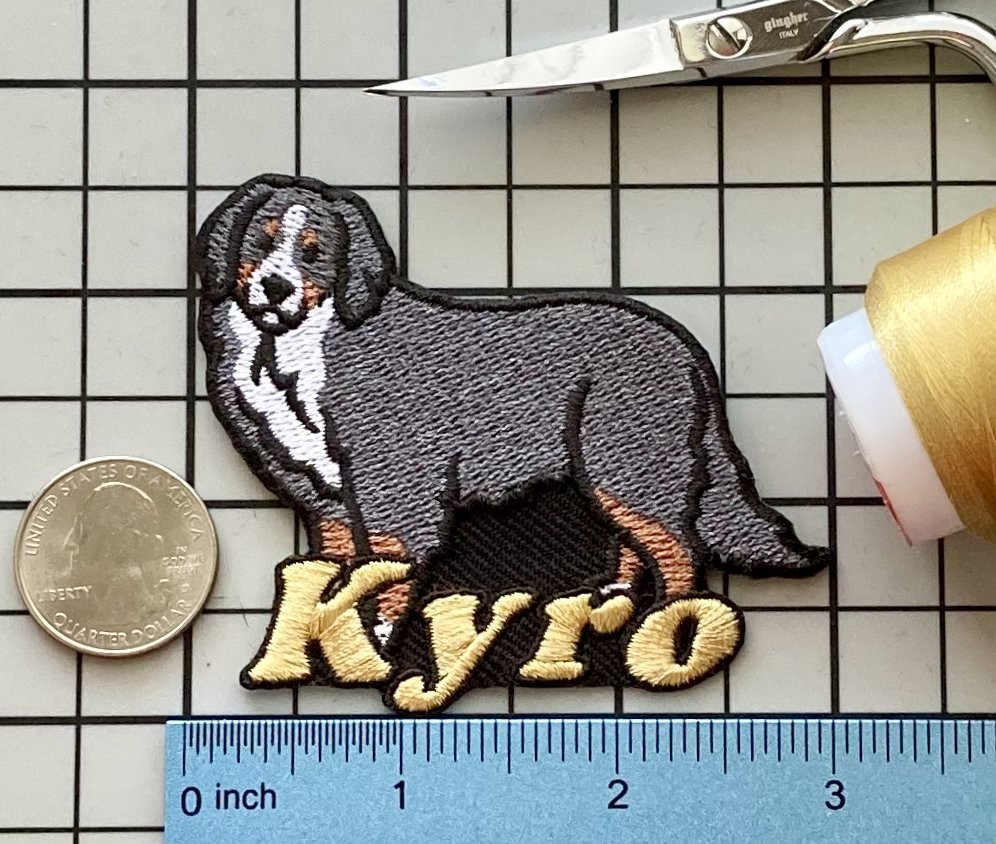 Bernese Mountain Dog Patch Personalized Custom Iron-on Badge