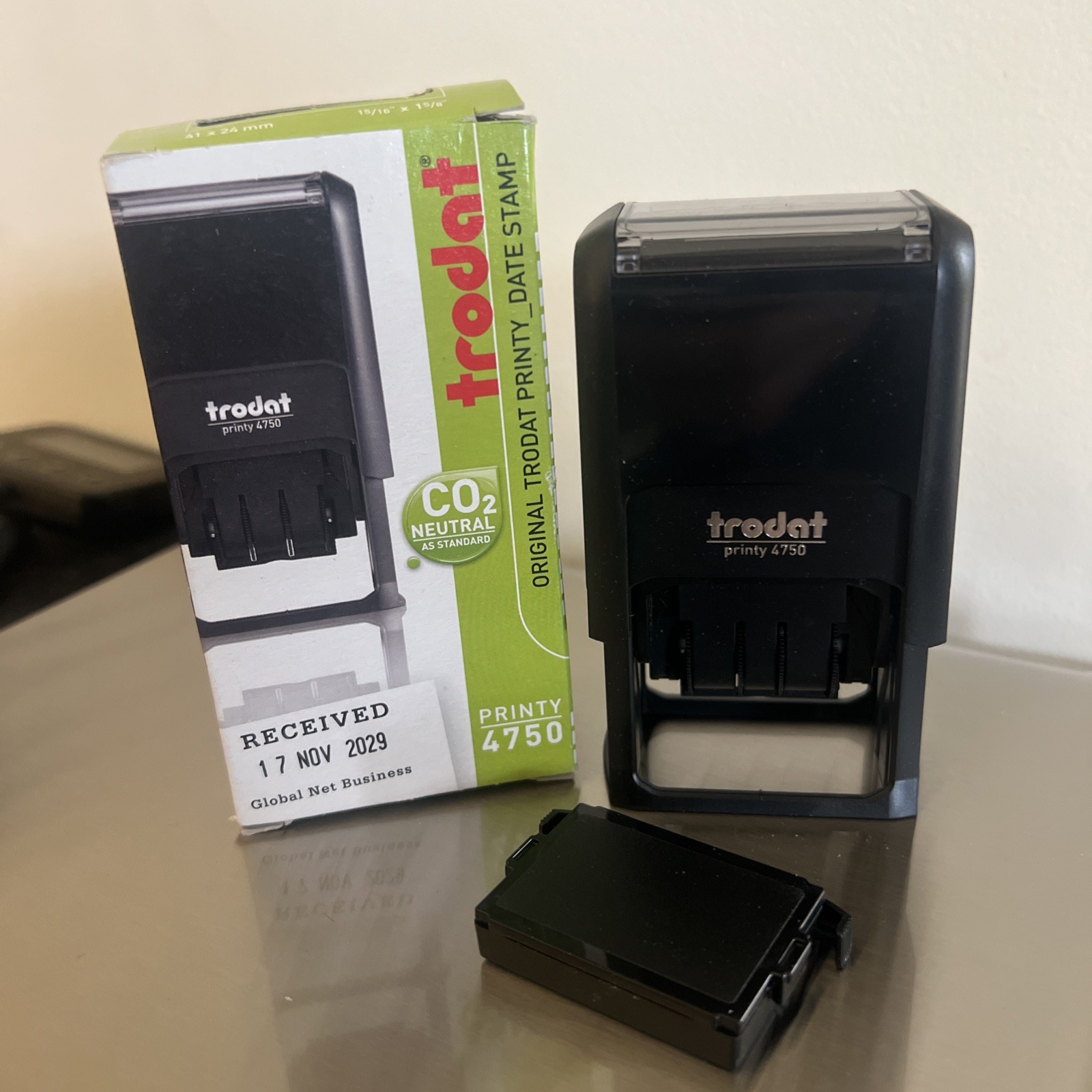 4750 Date Stamp with English Message Received