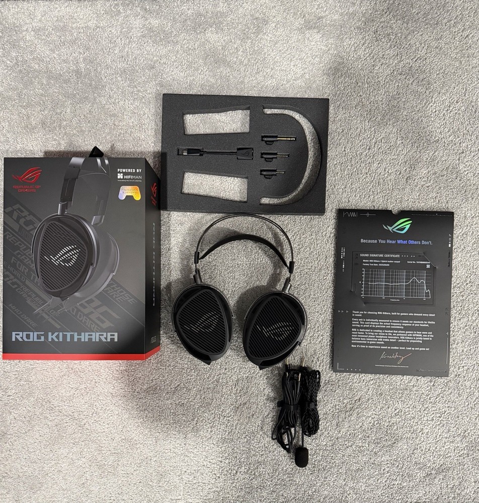 ASUS ROG Kithara Wired Audiophile Open-Back Gaming Headset-Excellent condition!