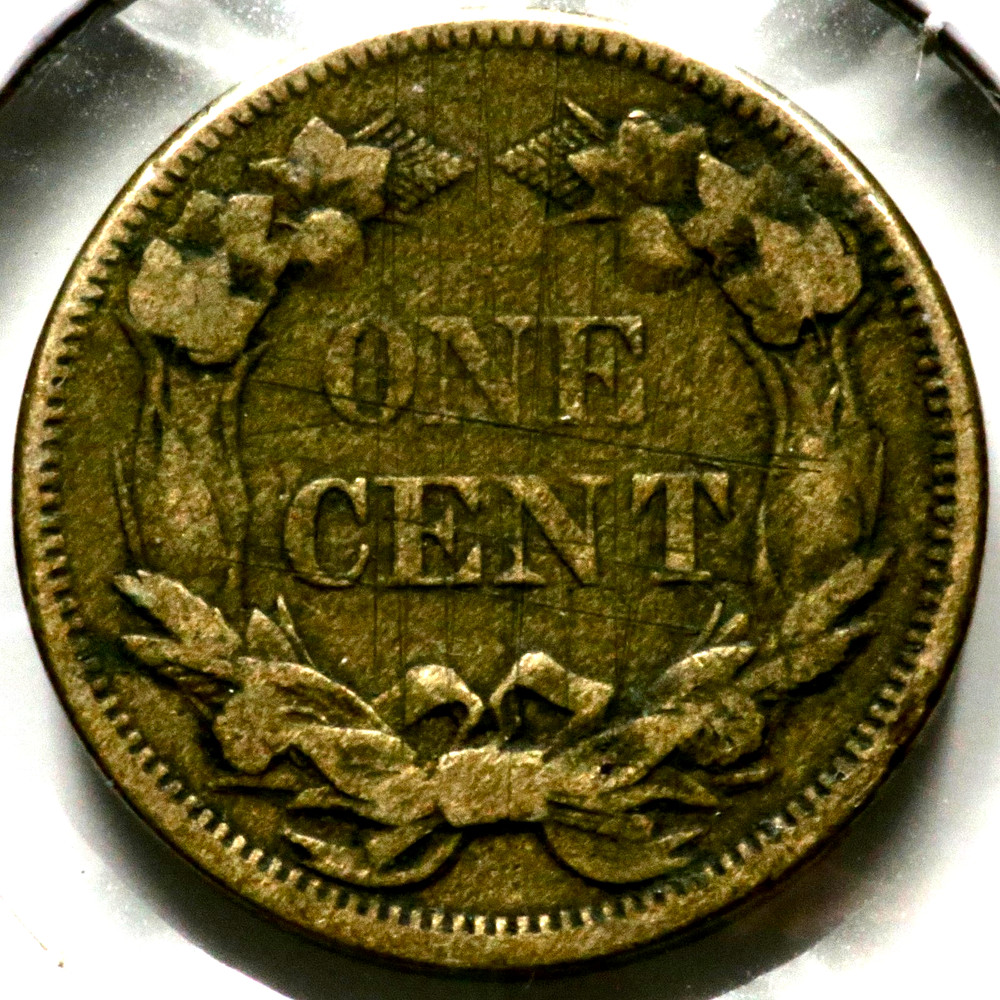 1858 Flying Eagle One 1 Cent - Small Letters R1824