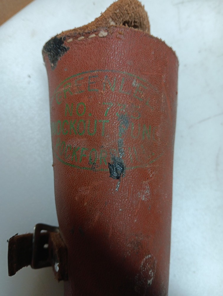 greenlee 735 knockout punch set Used Leather Case