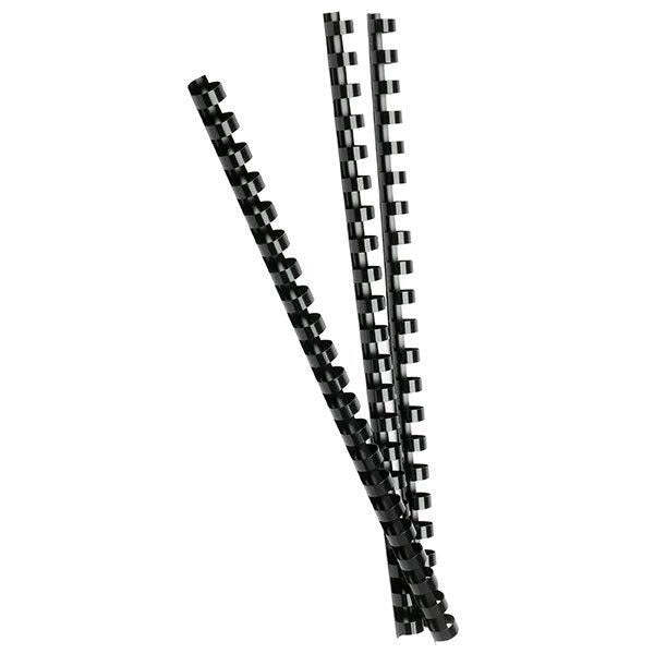 NEW Rexel Plastic Binding Comb Round 21 Loop 12.5Mm A4 Black Box 100