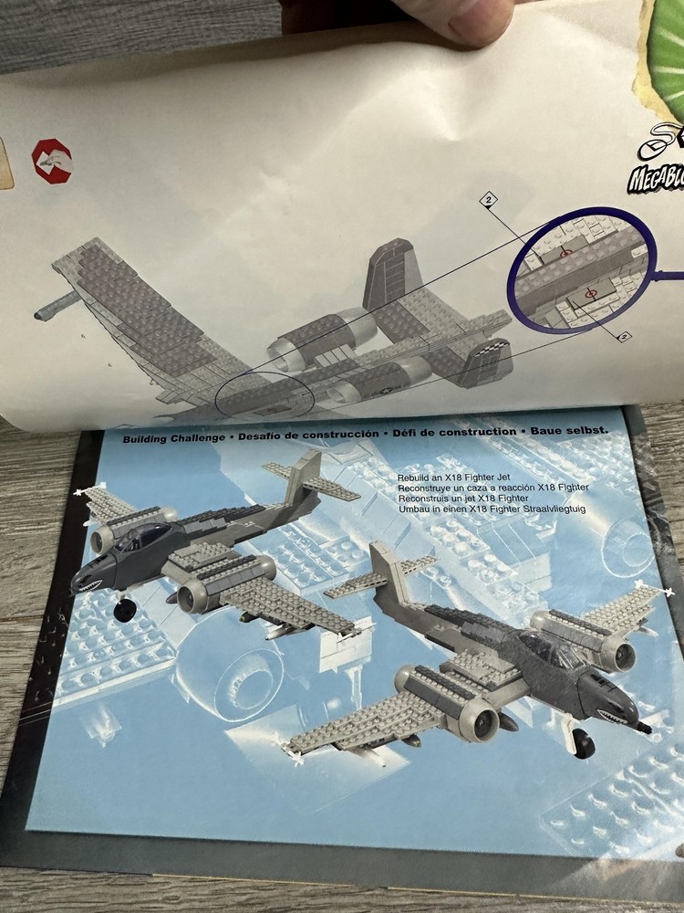Mega Bloks Probuilder 3707 Air Force Warthog Gray Instruction Manual