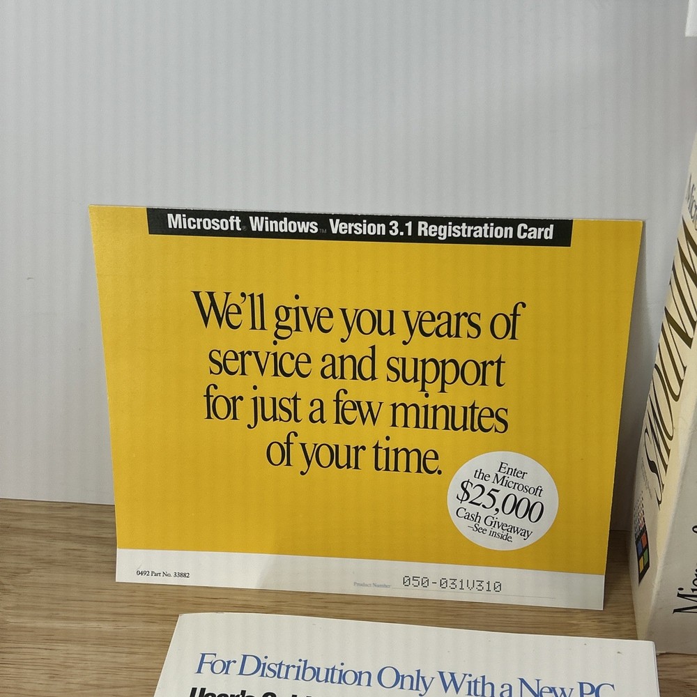 Microsoft Windows 3.1 Operating System Vintage PC Software Complete 6 Disk Set