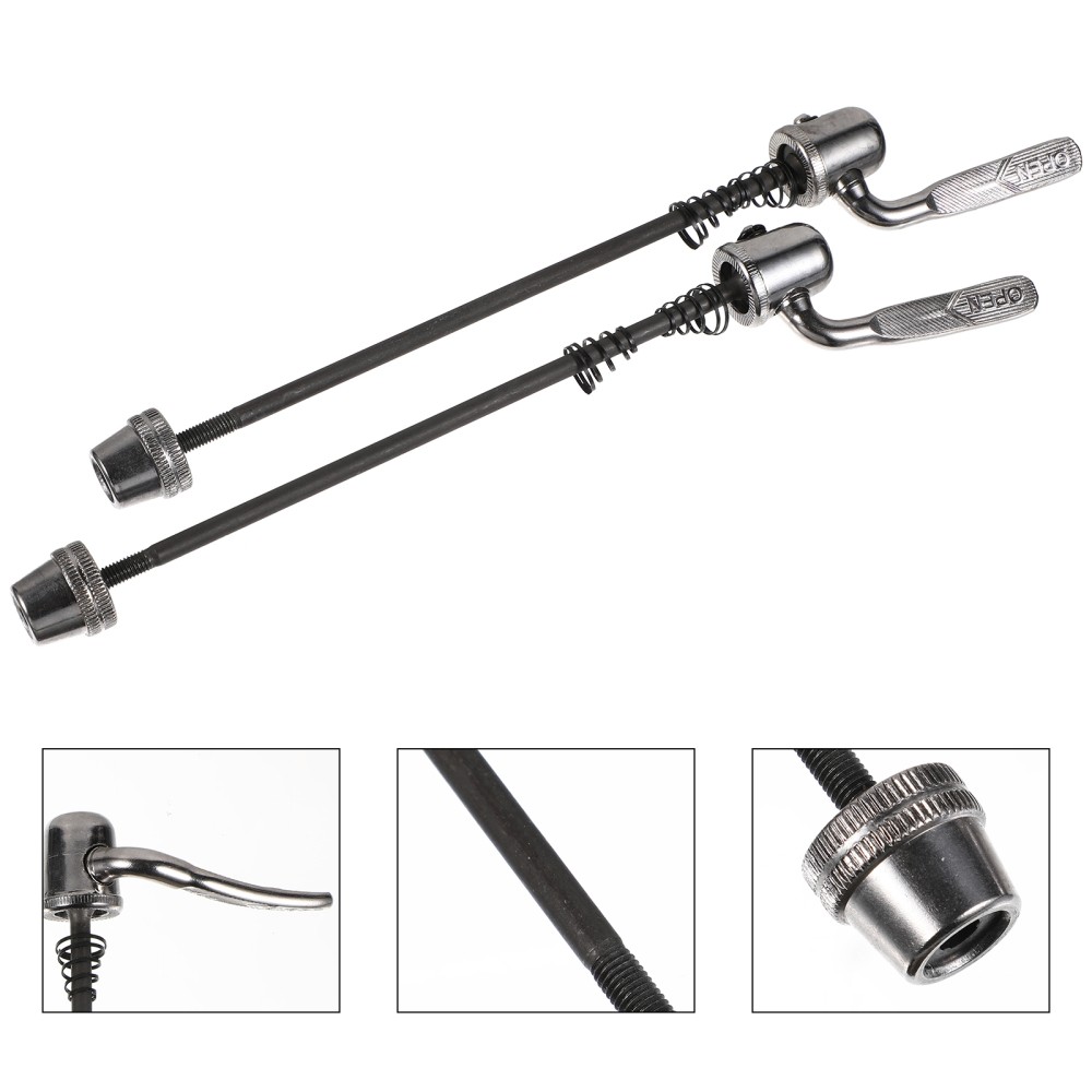 2 PCS Bikes Trainer Front Wheel Block Quick Release Skewer Rear for
