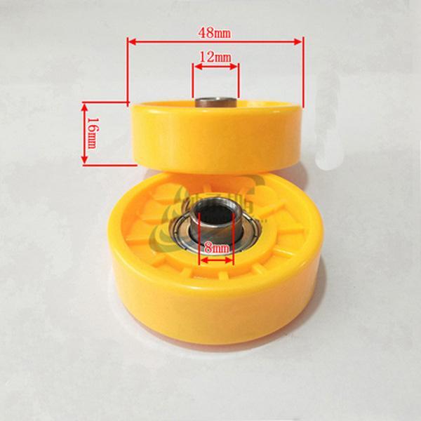 2Pcs OD 48mm ID 8mm Wheel Transfer Unit Conveyor Roller ABS