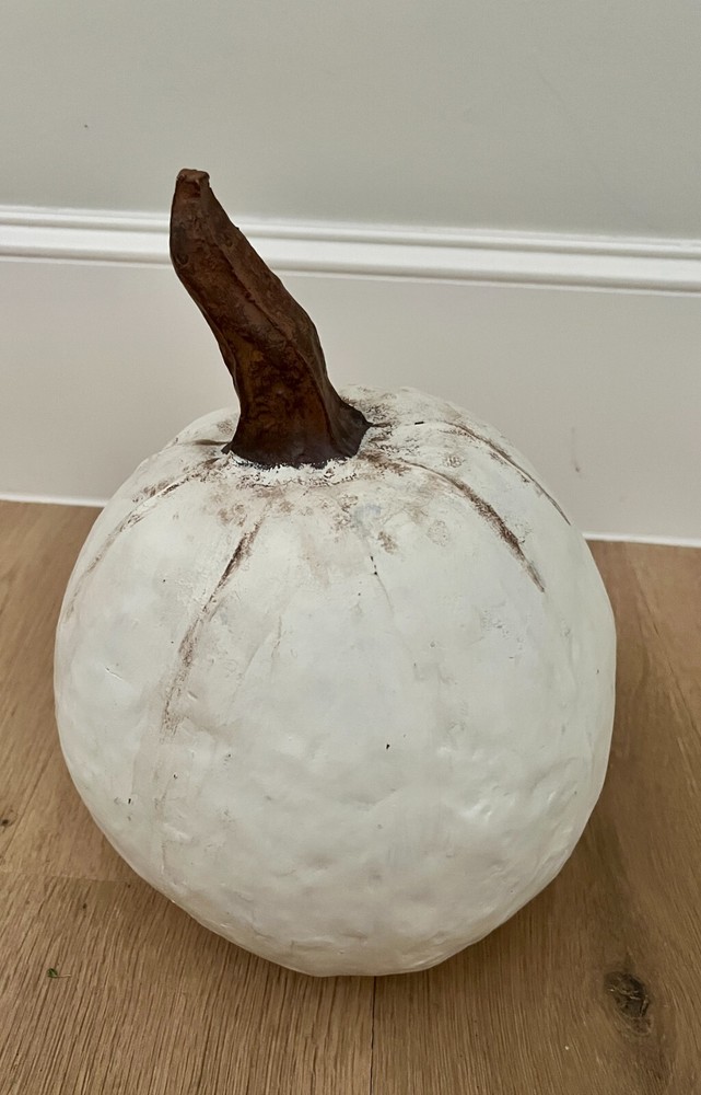 Primitive White Pumpkins Farmhouse Halloween Fall Decor