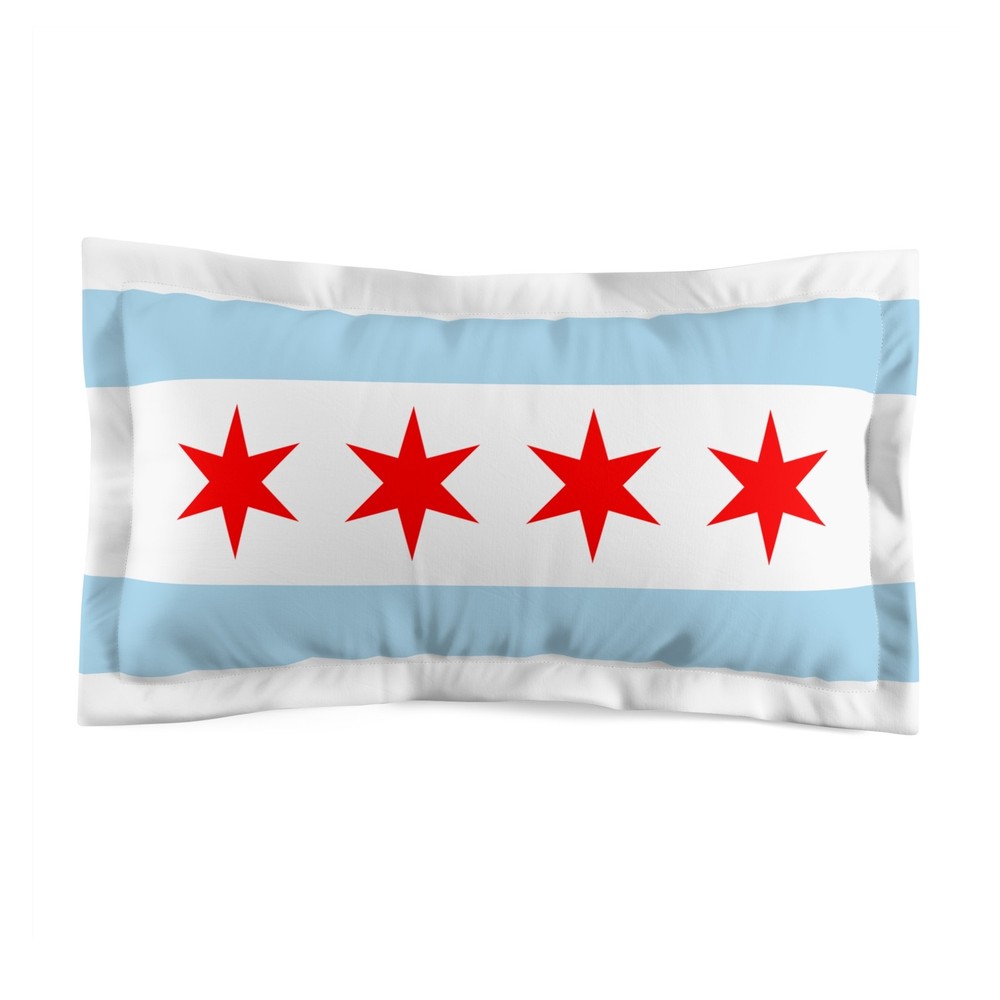 Chicago Flag Pillow Sham | Microfiber Pillow Sham
