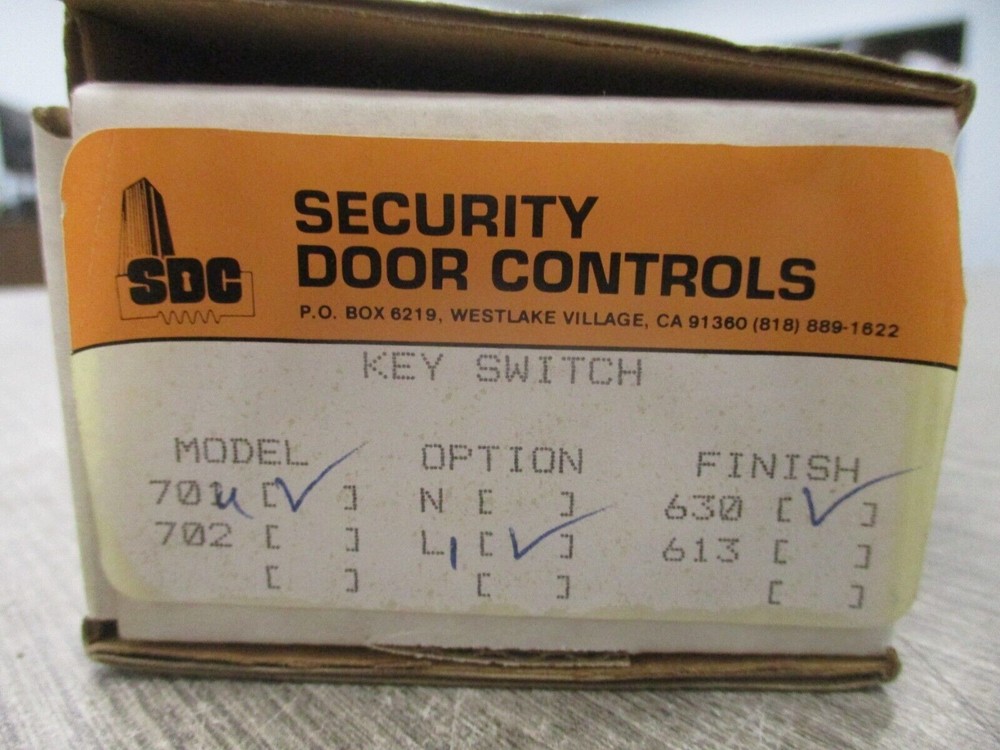 SDC Key Switch 701 L 630 New Surplus