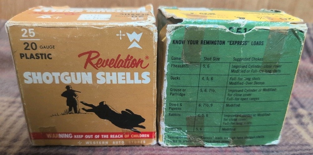2 vintage shotgun shell boxes empty