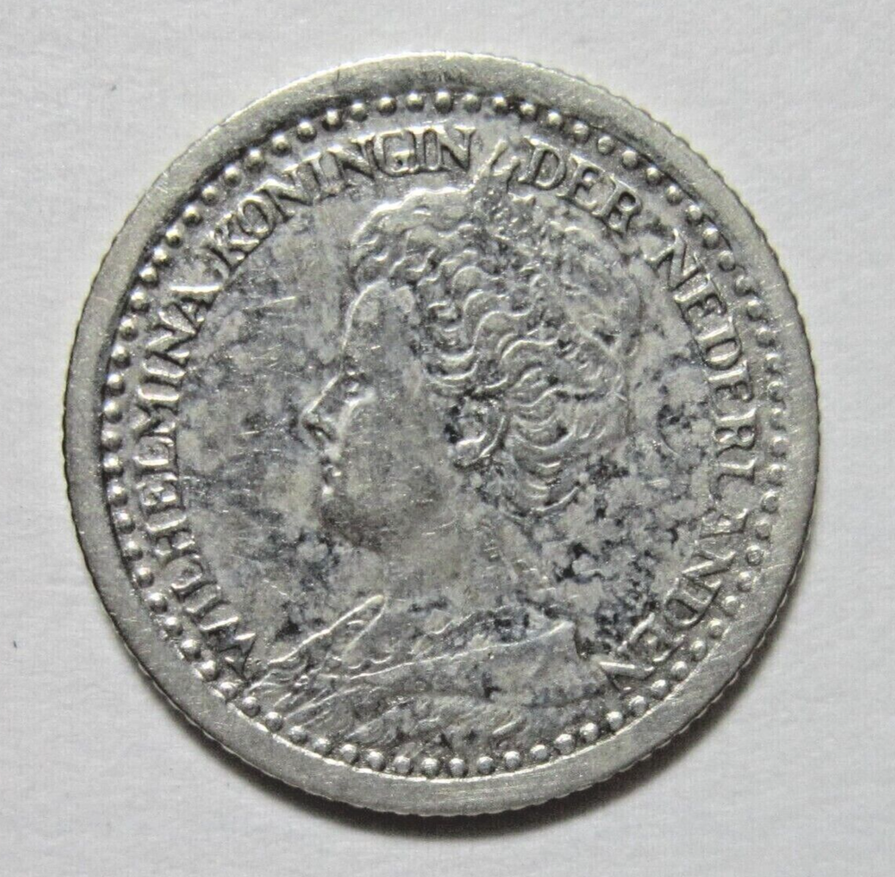 NETHERLANDS. SILVER 10 CENTS, 1919.