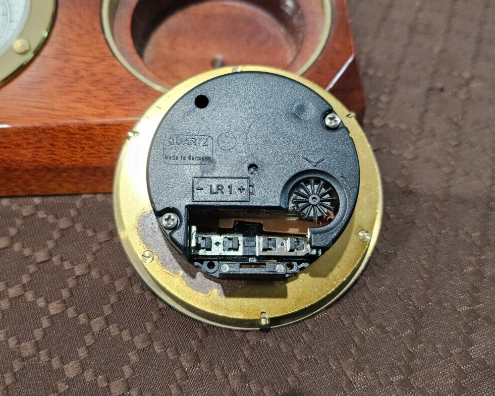 Neiman Marcus Desk Clock And Barometer AS-IS