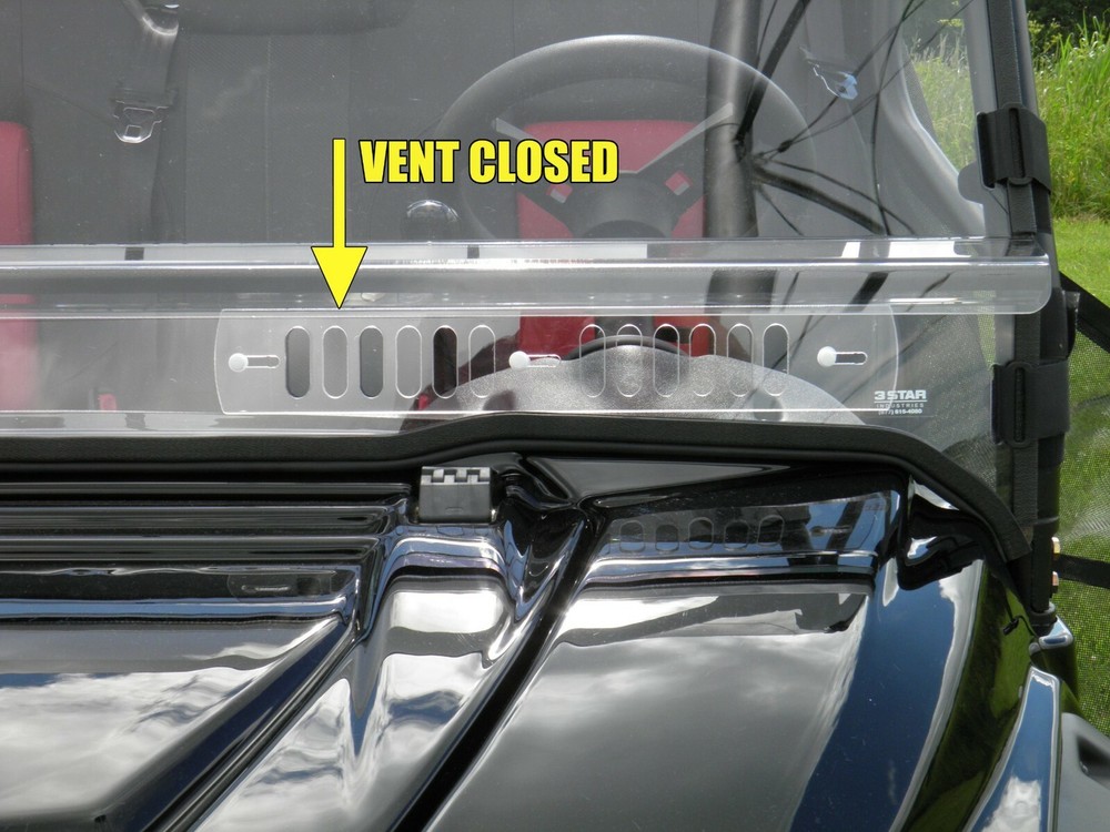 Intimidator Classic 2 Piece Lexan Windshield with Quick Install Straps & Vents