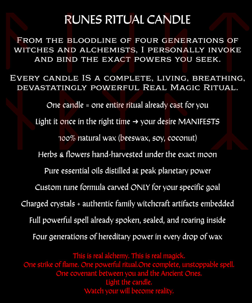 Ritual Rune Candle — Intuition, Third Eye & Astral Gateway