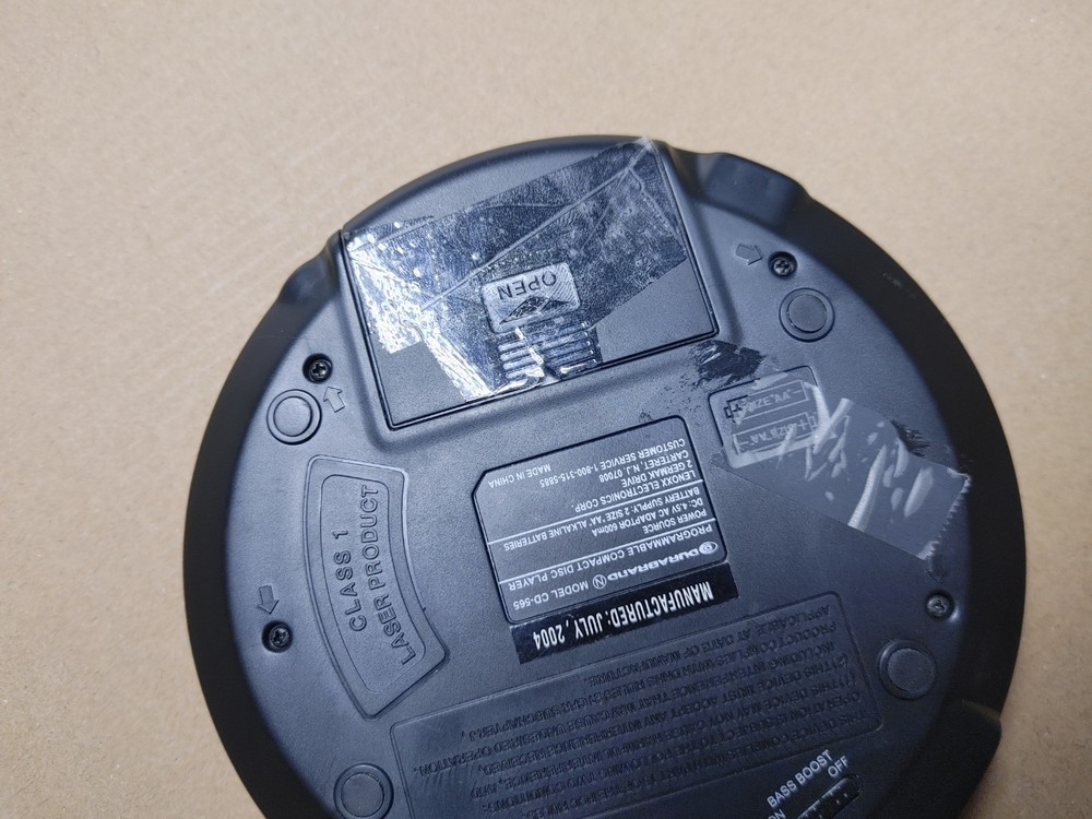 Durabrand CD 565 Portable CD Player Programmable Tested Works!