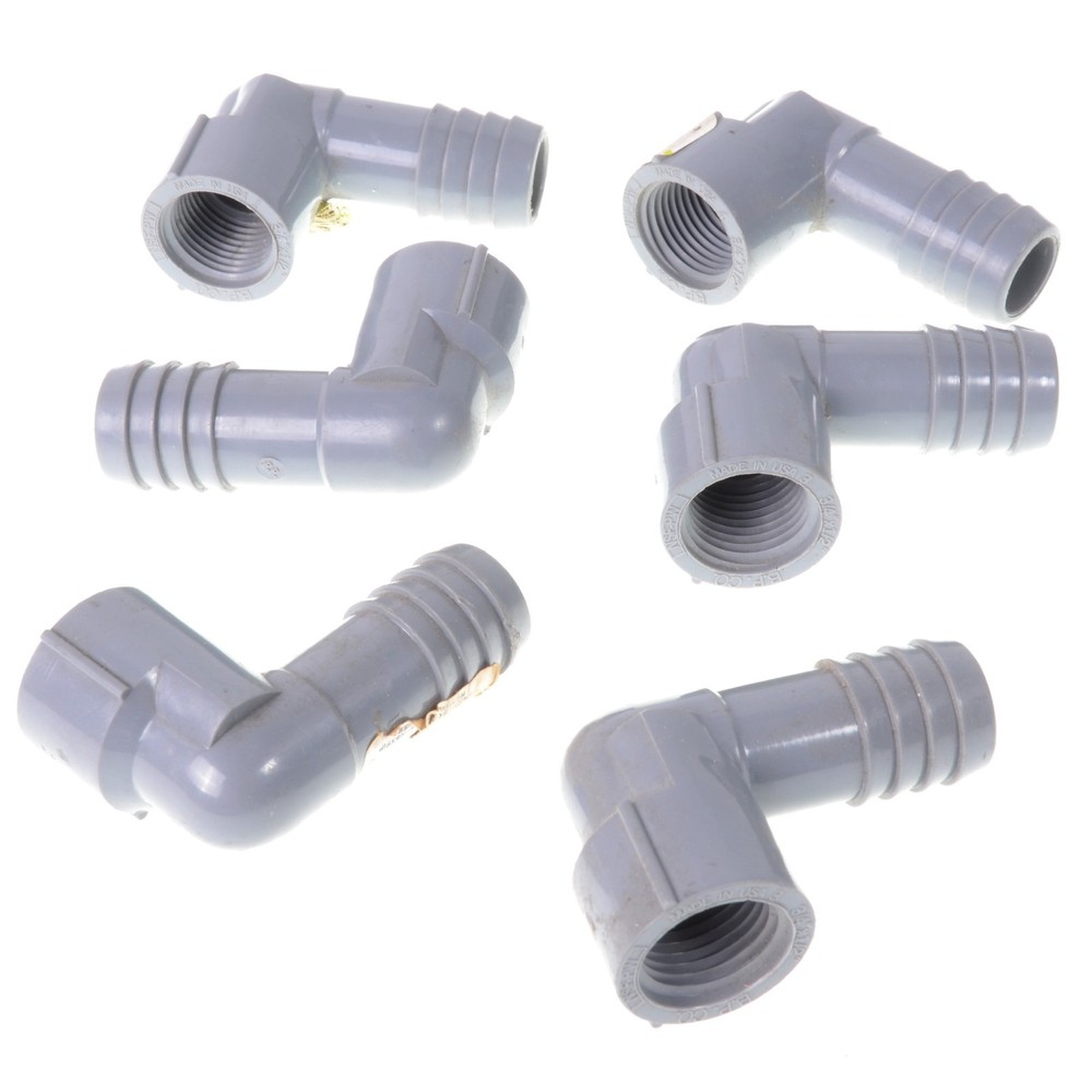 B.P. CO. 3/4" x 1/2" 354175 Combination Reducing Insert Elbow (6 Pack)