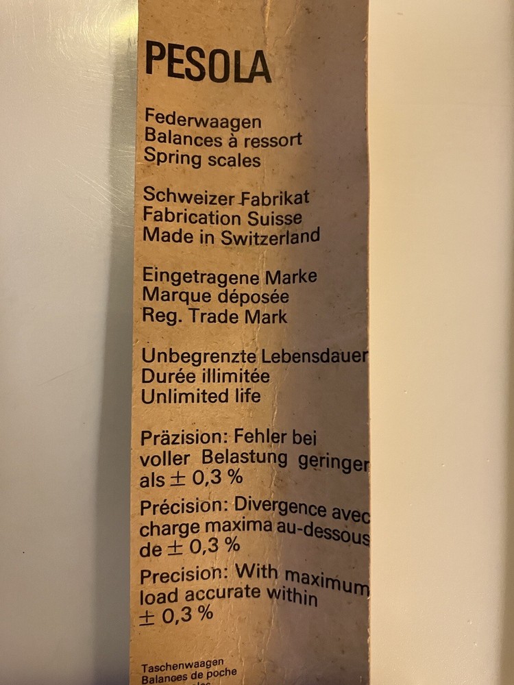 Pesola Spring Scale Pocket Precision 300g