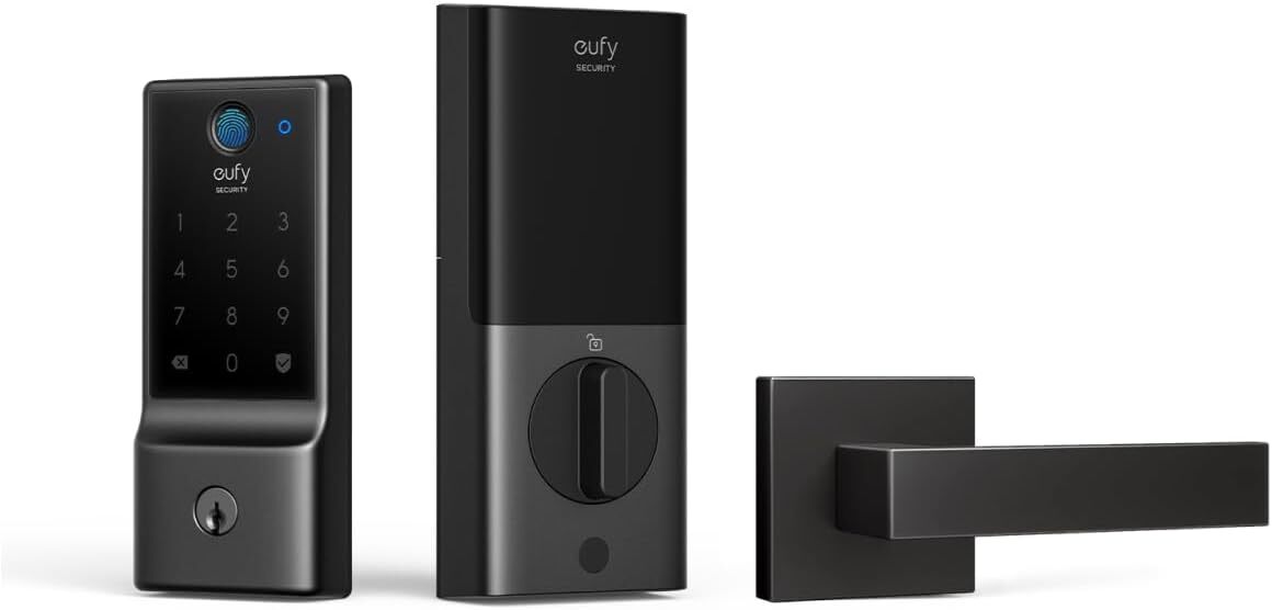 eufy Smart Lock C220 with Door Lever Wi-Fi Fingerprint Keyless Entry Door Lock