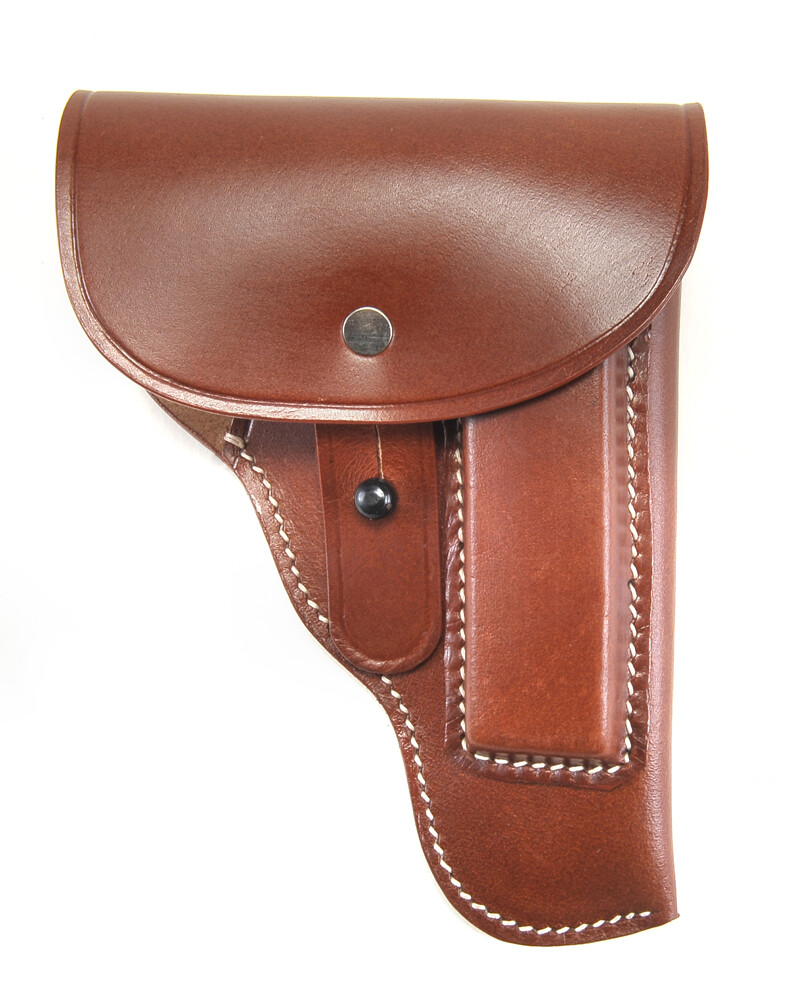 German WW2 CZ 27 Holster Dated 1942 Brown Leather