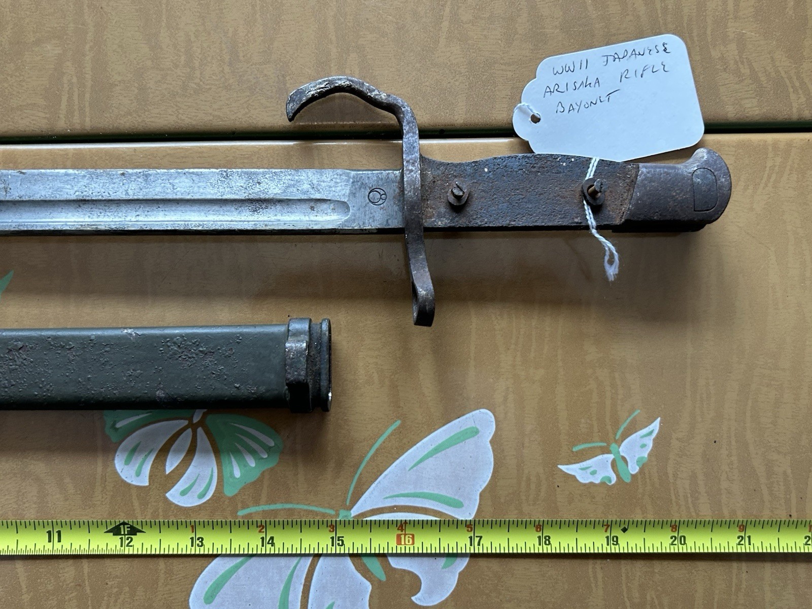 WW2 Japanese Ariska Rifle Bayonet Battlefield Recovery