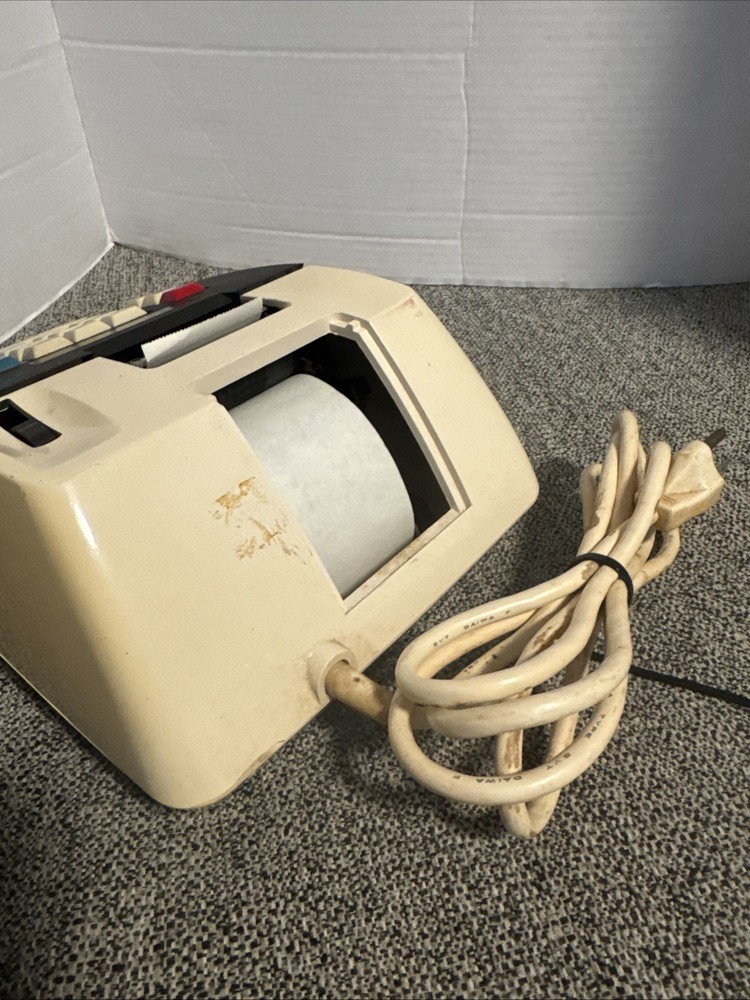 Unitrex Eiko Electric E2082 ● 10 Key Adding Machine Printer 1970s Vintage Retro