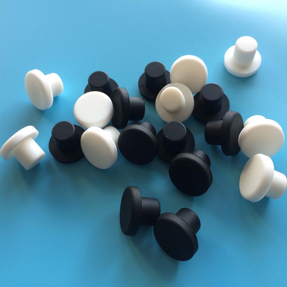 Rubber Hole Plugs 2.7-14mm Push In Compression Stem Solid Black&White Panel Plug
