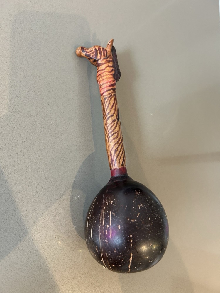 Wooden Giraffe Shaped Handle Shaker Maraca