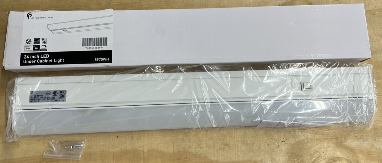 Royal Pacific 24-Inch LED Under Cabinet Light Dimmable, Linkable, Hardwire 120V