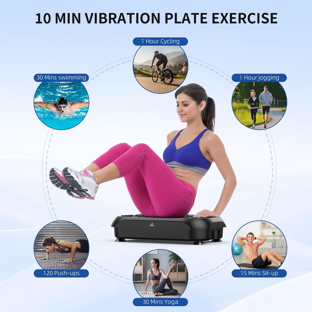 Vibration Plate Exercise Machine - CrazyFeb Vibration Plate for Lymphatic Dra...