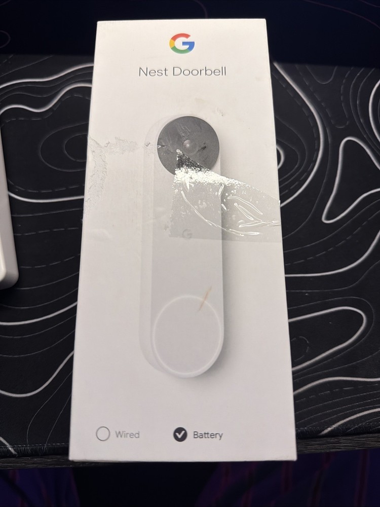 Google Nest Doorbell Battery-Powered Snow White Smart Video Chime Security