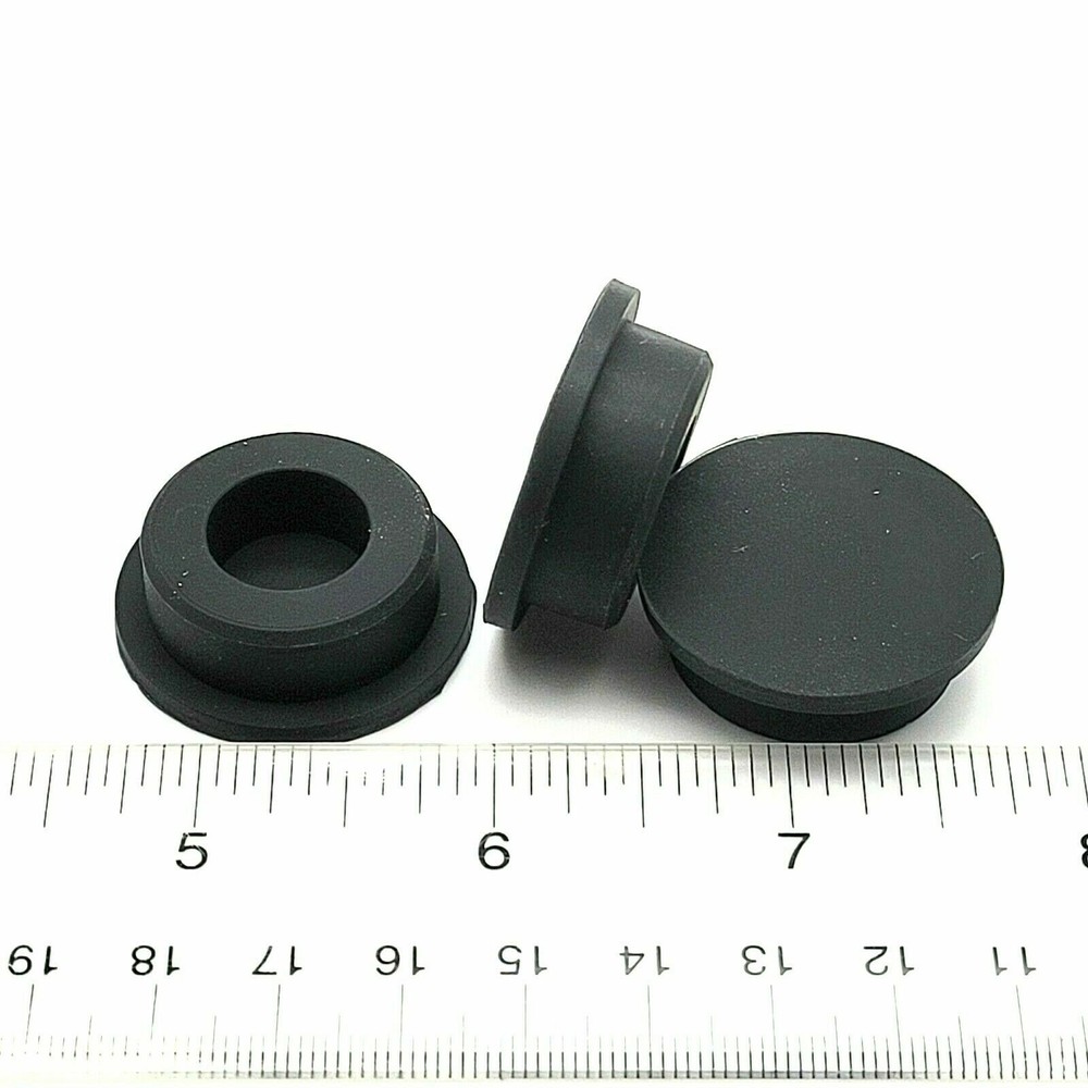 1" Hole Plugs Black Silicon Rubber Push In Compression Stem Solid Cover Seals