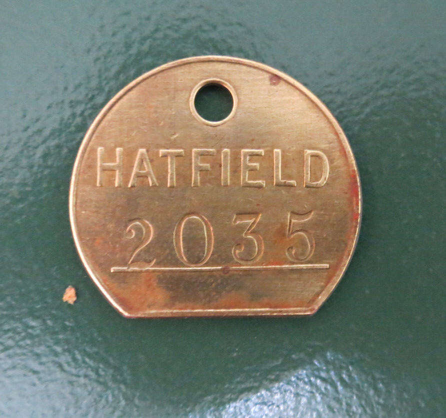 HATFIELD Colliery Pit Check Tally - marked HATFIELD 2035