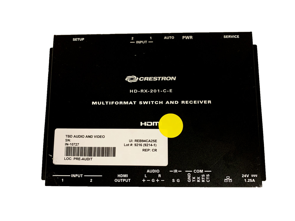Crestron HD-RX-201-C-E HDMI Multiformat Switch & Receiver HDMI